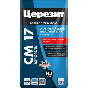 Эластичный плиточный клей для крупноформатного керамогранита Церезит СM17 АЭРОГЕЛЬ 3040022