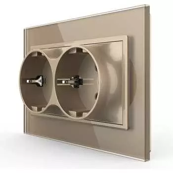 Электрическая двойная розетка LIVOLO VL-C7CTF16A.TF16A-AP