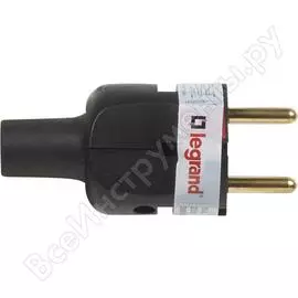 Электрическая кабельная вилка legrand helium 16 а 2k плоская черная leg 050181