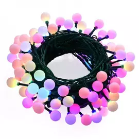 Электрическая светодиодная гирлянда apeyron 10м, 8 режимов, 50 ламп, ?25мм 15-35