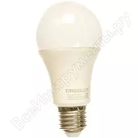 Электрическая светодиодная лампа Ergolux LED-A60-17W-E27-3K ЛОН 13179