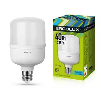 Электрическая светодиодная лампа ergolux led-hw-40w-e27-4k 40вт e27 4500к 172-265в 13554