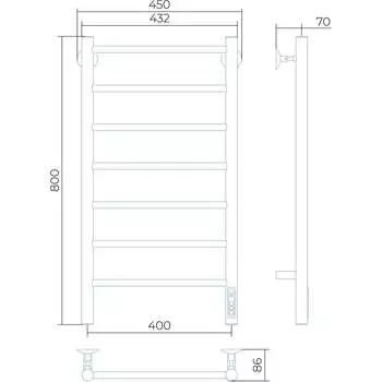 Электрический полотенцесушитель Larusso Джаз П7 4670078536358