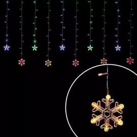 Электрогирлянда волшебная страна бахрома звезды и снежинки 007869