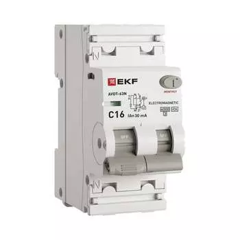 Электромеханический автоматический выключатель дифференциального тока EKF АВДТ-63N PROXIMA D63N26MA16C30