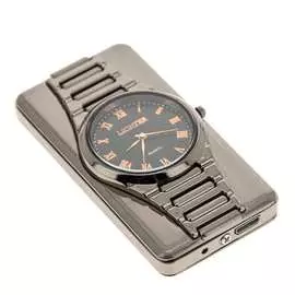 Электронная зажигалка русские подарки часы, usb 85649