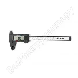 Электронный штангенциркуль dr. iron 150 мм карбон, блистер dr6001