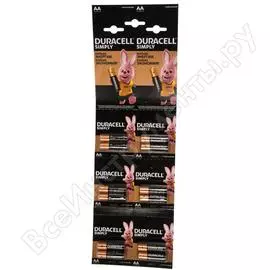 Элемент питания duracell lr6-2bl basic 2*6 12шт б0019681