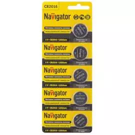 Элемент питания Navigator NBT-CR2016-BP5 94763