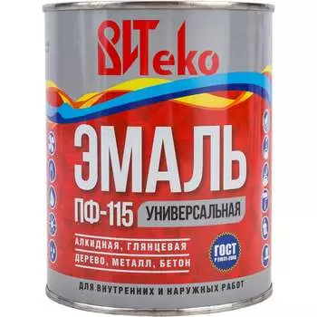 Эмаль Царицынские краски Витеко ПФ-115, белая, 0.8 кг 16077