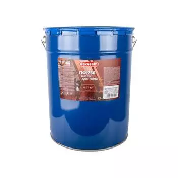 Эмаль для пола Pufas ПФ-266 красно-коричневая Decoself (22кг) тов-206003