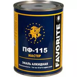 Эмаль фаворит пф-115 бежевая 0,9 кг мастер, гост 6465-76 77243