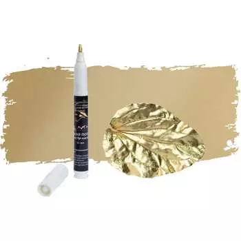 Эмаль-фломастер кисточка Лига Сусальное золото