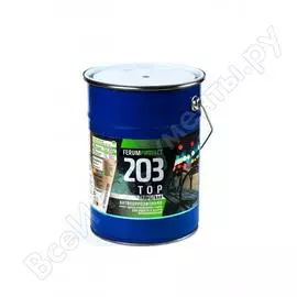 Эмаль-грунт 3-в-1 ferumprotect 203 коричневая глянцевая быстросохнущая 5 кг зор00009697