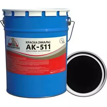 Эмаль Москвичка АК-511 черная, 25 кг 4620105772006
