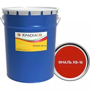 Эмаль Москвичка ХВ-16 КРАСНАЯ 20кг. 4620105772556