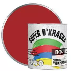 Эмаль super maler Красный 0,9кг Лк-00005654