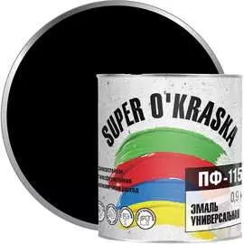 Эмаль super maler Черный 0,9кг Лк-00005662