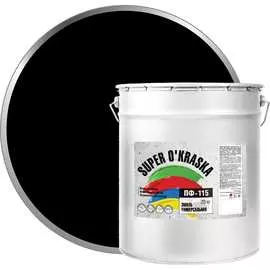 Эмаль super maler Черный 20кг Лк-00005664