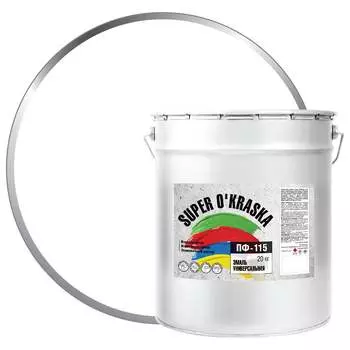 Эмаль super maler белый матовый 20кг Лк-00005638