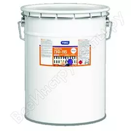 Эмаль текс универсал пф-115 белая глянцевая 24 кг 19213