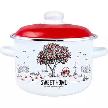 Эмалированная цилиндрическая кастрюля appetite