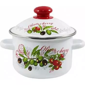Эмалированная кастрюля Сибирские товары Оливки и черри 3MD181M ПД4392