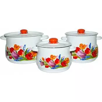 Эмалированной набор посуды Сибирские товары №11 Тюльпан Май N11B119 СП4752