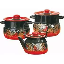 Эмалированный набор посуды Сибирские товары 14 ТБ15706