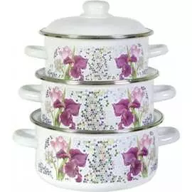 Эмалированный набор посуды СТАЛЬЭМАЛЬ Мозаика 05 ПД8223