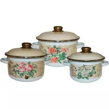 Эмалированный набор посуды СТАЛЬЭМАЛЬ 02 Мэри ХП59521