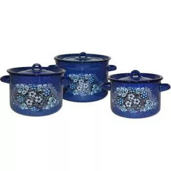 Эмалированный набор посуды СТАЛЬЭМАЛЬ