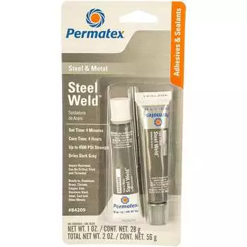 Эпоксидный клей permatex мульти-металл 4 мин, 2 тюбика 28г.+56г. 84209