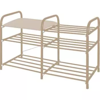 Этажерка Nika НИКА "Люкс" ЭТЛ3-1 ЭТЛ3-1/БЖ слоновая кость/бежевый металлик