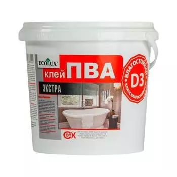 Экстра влагостойкий клей ПВА Ecolux D3 4607133681463