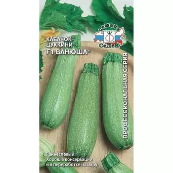 Кабачок СеДек Ванюша F1 (цилиндрич, светло-зеленый, обильное плодонош., стандарт). Евро, 2 15608