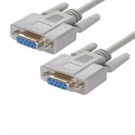 Кабель 0-модемный gcr 1.8m com db9-db9 9f-9f серый 30 awg vivdbi901-1.8m