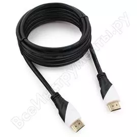 Кабель cablexpert hdmi серия silver, длина 3 м, v1.4, m/m, позолоченные разъемы, коробка cc-s-hdmi02-3m