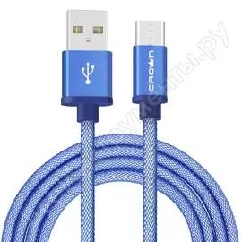 Кабель crown usb - usb type-c cmcu-3072c blue cm000002131