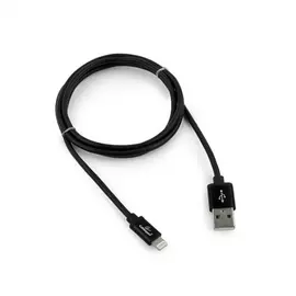 Кабель для apple cablexpert am/lightning, длина 1м, черный cc-s-apusb01bk-1m
