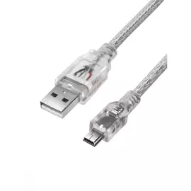 Кабель для зарядки gcr прозрачный usb mini, 1.0м vivumi1m5p-bb2s-1,0 m