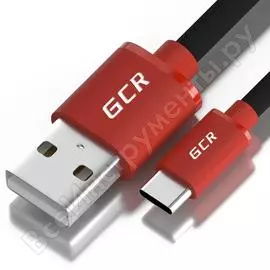 Кабель для зарядки телефона gcr typec, 2.0m, черный 51904