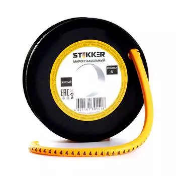 Кабель-маркер для провода STEKKER 4 CBMR40-4 39114