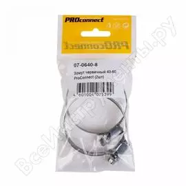 Кабельная стальная червячная хомут-стяжка PROCONNECT 40-60 мм 07-0640-8