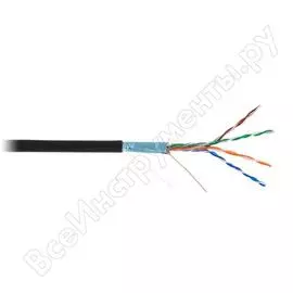 Кабель NETLAN EC-UF004-5E-PE-BK