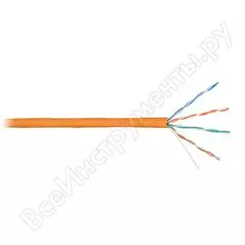 Кабель nikolan u/utp 4 пары, оранжевый, 100м nkl 4101c-or