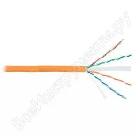 Кабель nikolan u/utp 4 пары, оранжевый, 100м nkl 4141c-or