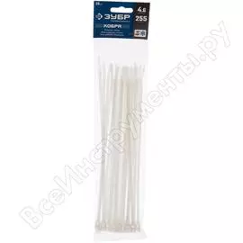 Нейлоновые кабельные стяжки ЗУБР КОБРА 30930-46-255