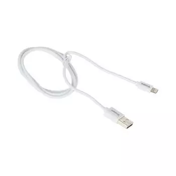 Кабель ProMega u152, 2,4a, 1м, usb - lightning, tpe, белый 1639345