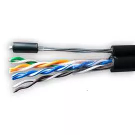 Кабель suprlan premium utp cat.5e 4x2x0,51 cu pe outdoor t-fg8 /трос/ 305м 01-0308